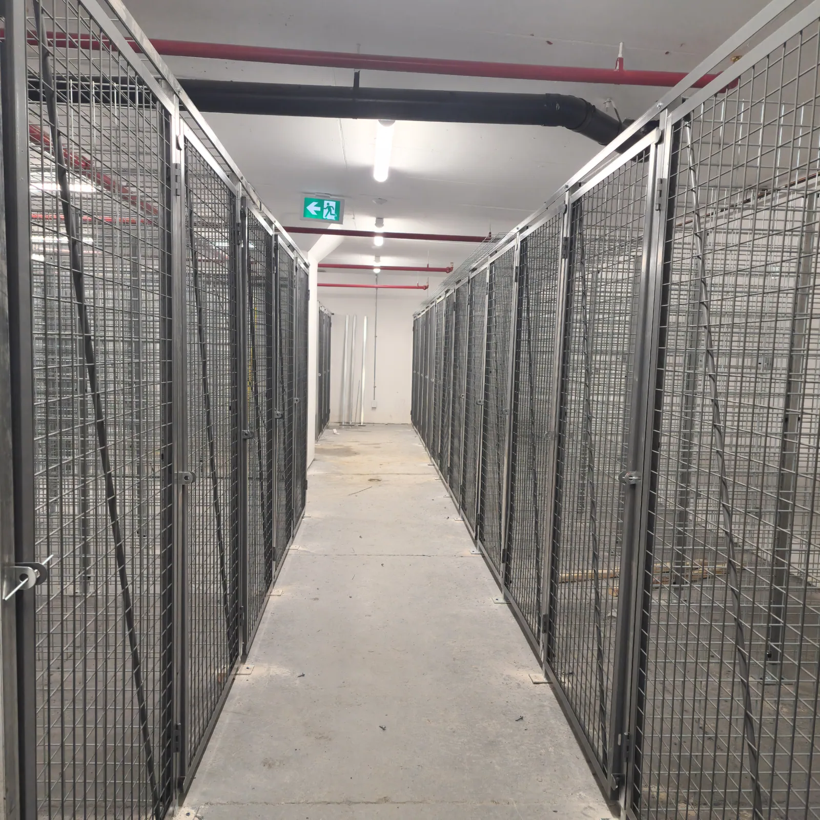 Locker bank levelled so the doors run true